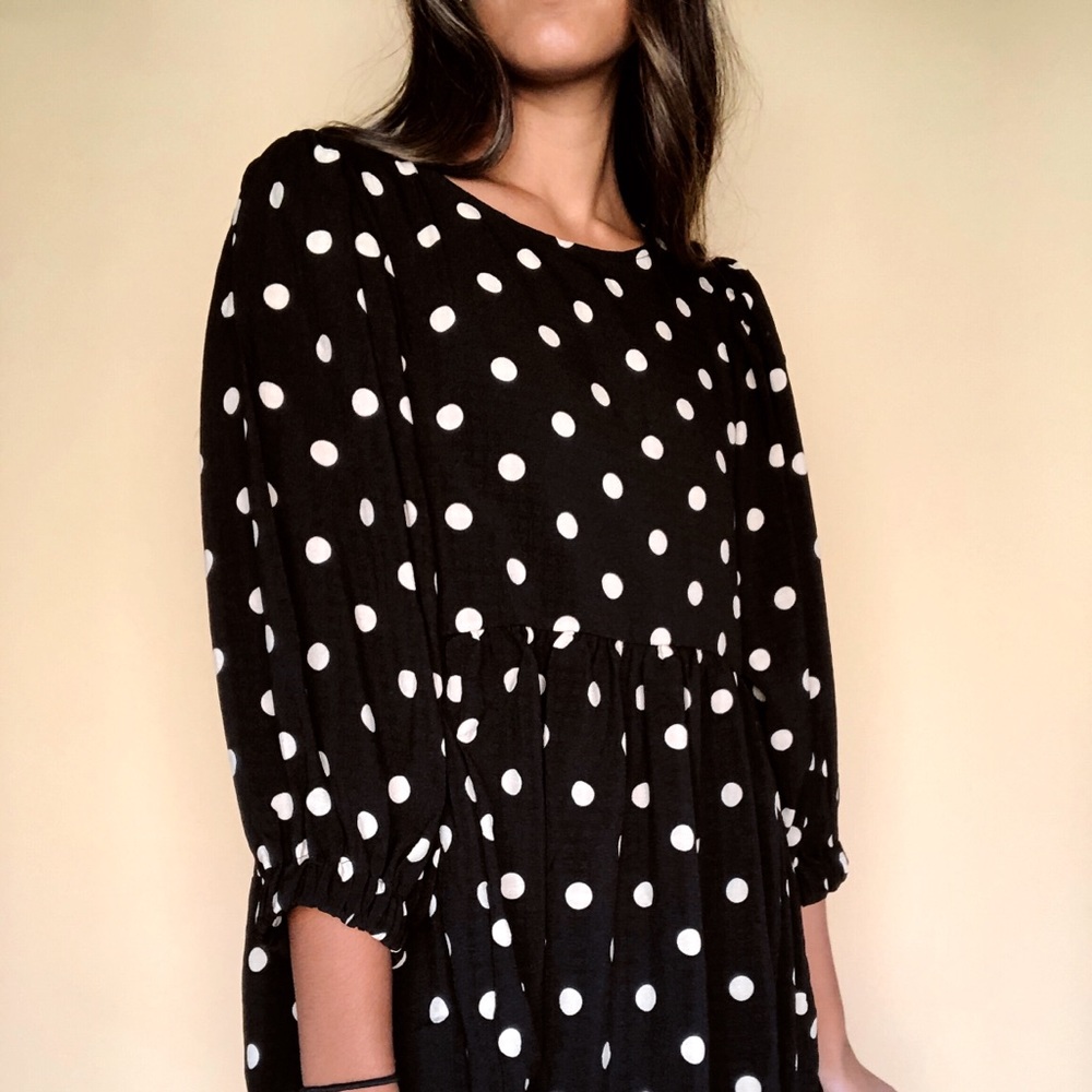 Polka dot mini dress